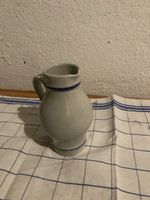 Steingut Krug 0.25 Liter mit blauen Ringen gebraucht