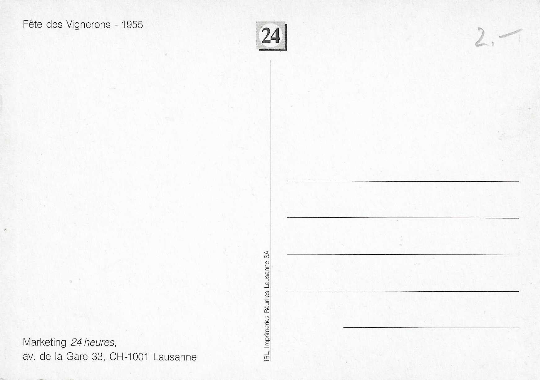 Cartoline postali: Fête des Vignerons-1955 VD – Nuovo (secondo la descrizione) da Rothrist venduto da Stranglehold 1
