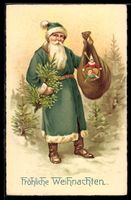 Weihnachtsmann mit einem Sack voller Ges