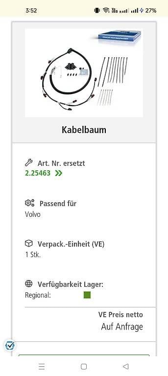 Volvo Toutes les pièces détachées: Volvo FM Kabelbaum – Neuf avec emballage d'origine à Disentis/Mustér par ina_9mfv 1