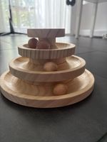 Holz-Kugelbahn für Katzen