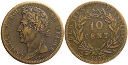 Französische Kolonien, 10 Cents 1828 A Paris