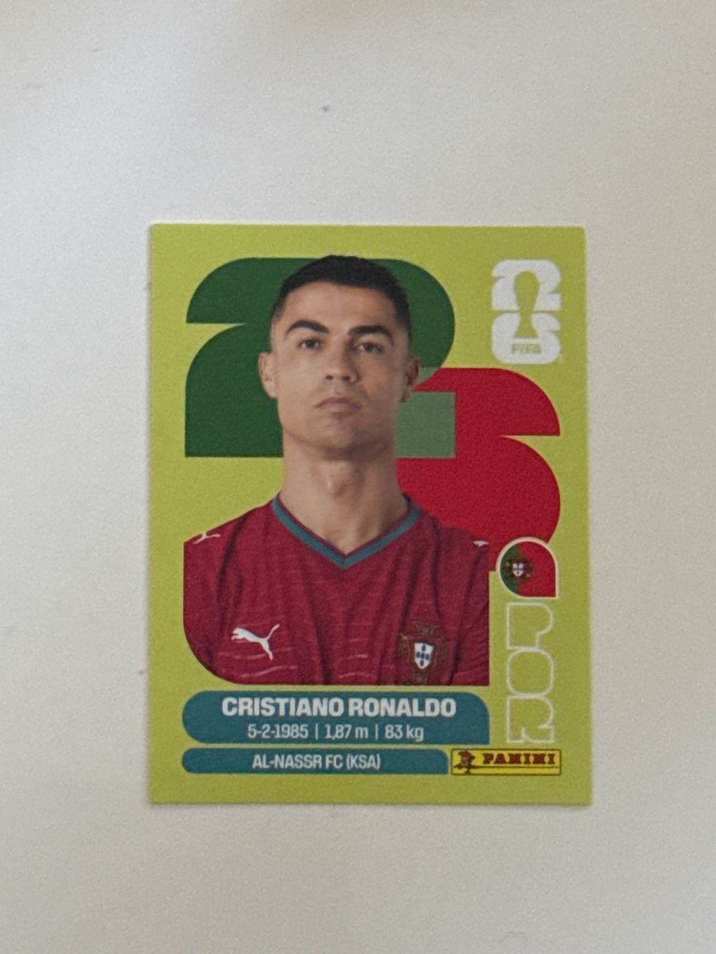 Panini FIFA Club World Cup 2026 Cristiano Ronaldo Sticker Neu 