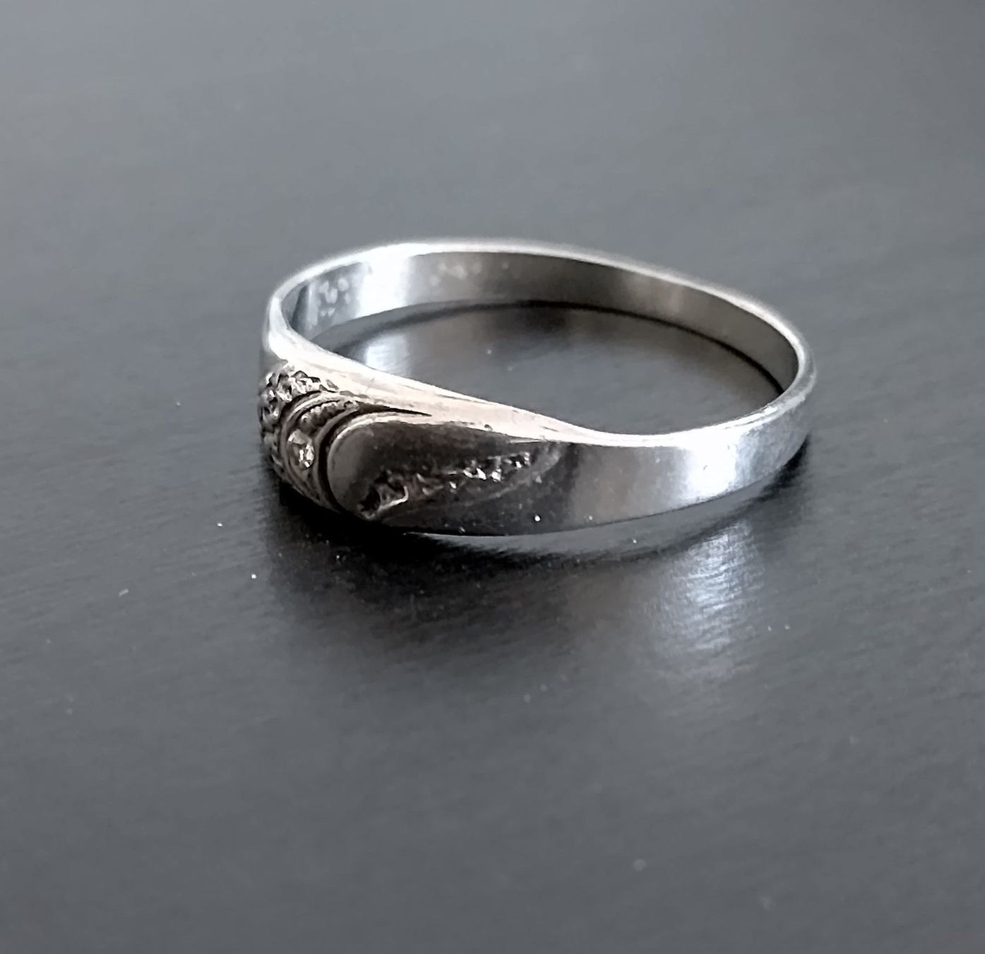 Anelli: MODERNER XL RING SILBER 925 DAUMENRING – Usato da Romanshorn venduto da BoutiqueA 1