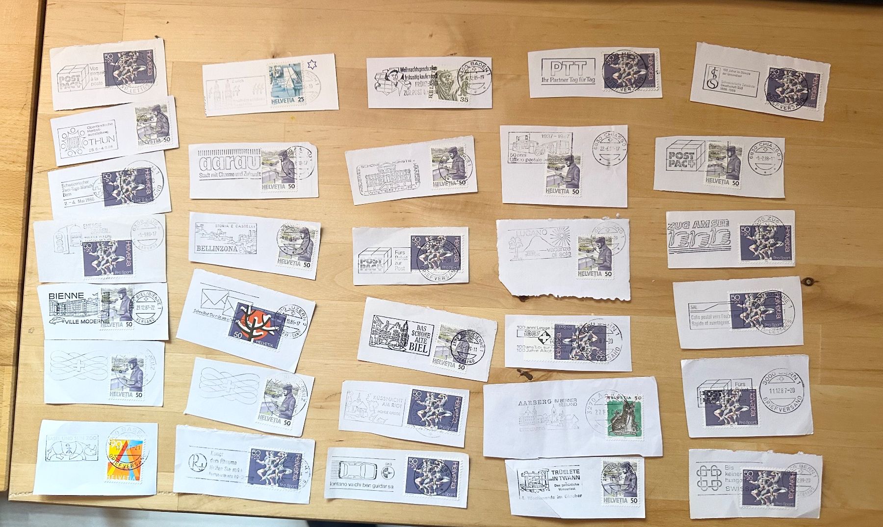 Tutti i francobolli: CH Briefmarken mit Werbestempel – Usato da Oberbuchsiten venduto da Rpv 1