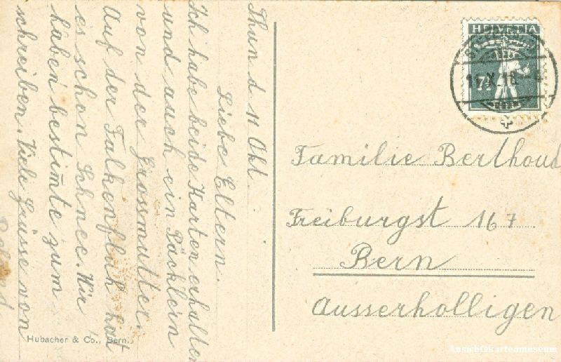 Cartoline postali: Steffisburg - Hartlisberg + 1918 – Usato da Emmenbrücke venduto da teestube 1