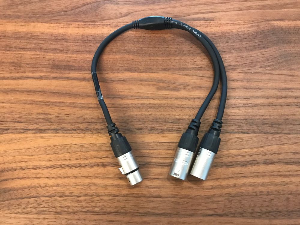 Cable Matters Symmetrisches XLR-Splitterkabel, 0,5 M, Stecker Auf 2 Buchsen, XLR-Y-Kabel, Mikrofon-Splitter 1 Stecker Auf 2 Buchsen