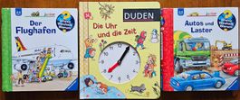 Kinderbücher Set: "Wieso Weshalb Warum" & Duden Uhr