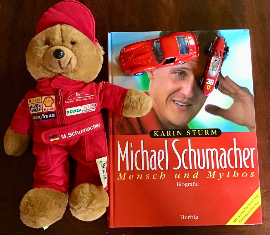 Michael Schumacher Biografie Mit Bär Im Rennanzug + Ferraris | Kaufen ...