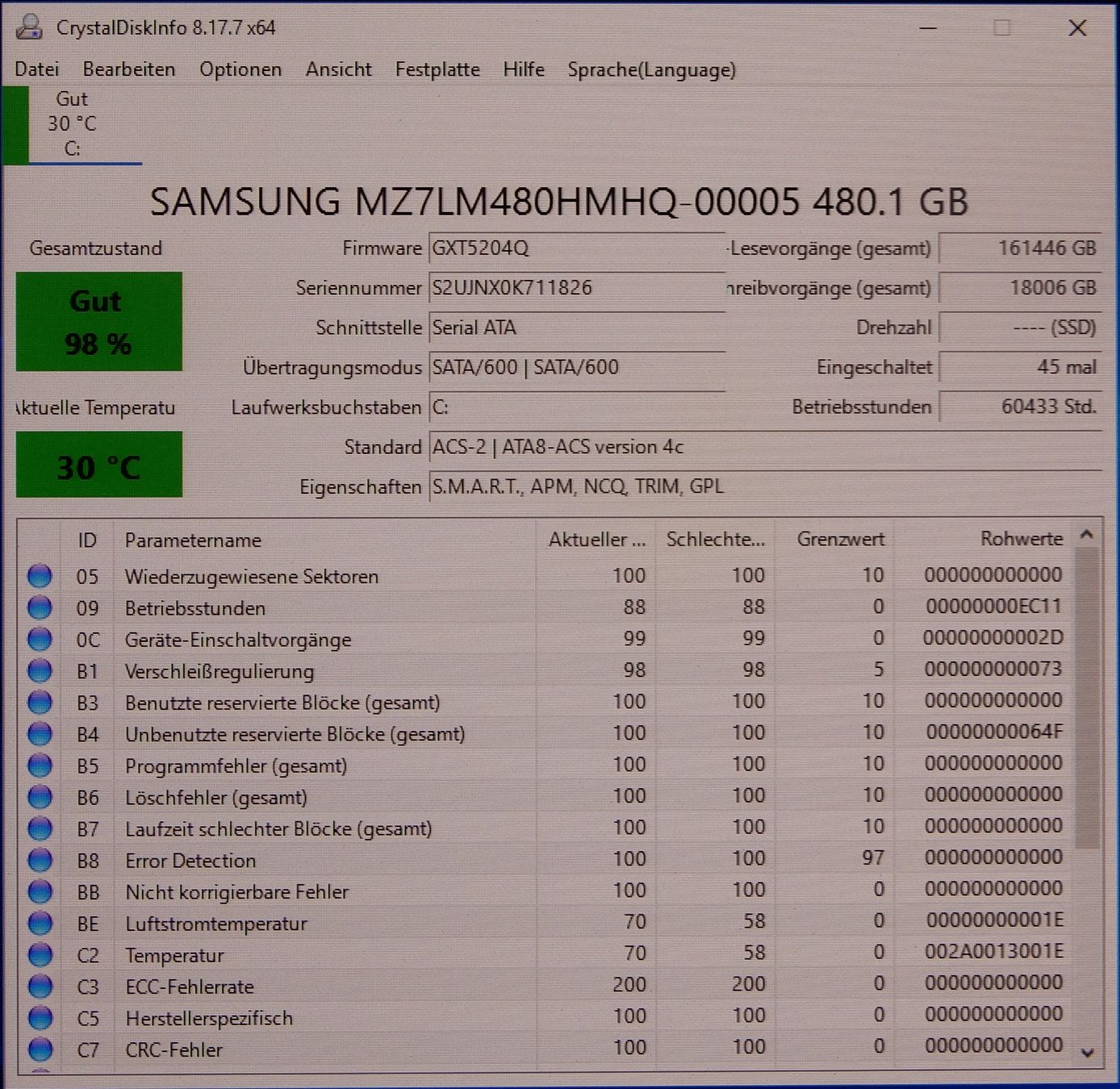 Samsung Disques durs: Samsung PM863a 480 GB SSD – D'occasion à Bern par compischop 1