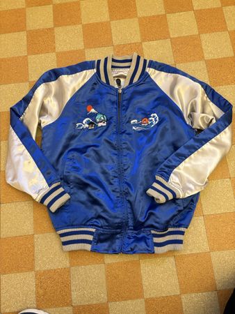Japanische Jacke, blau/beige, Grösse S, Top Zustand!