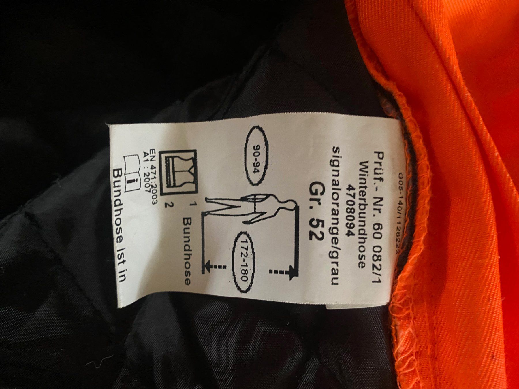 Hosen: LITZ Winterbundhose / Arbeitshose Grösse 52 – Gebraucht aus Allenwinden von Obalu 3
