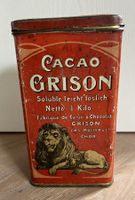 seltene, antike Blechdose "CACAO GRISON leicht löslich 1kg"