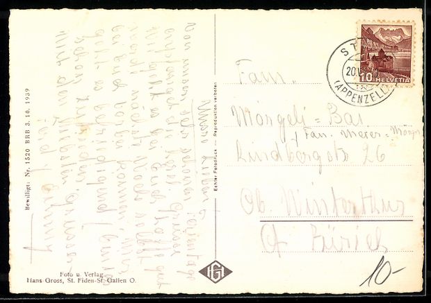 Cartoline postali: AK Stein /App., Blick auf den Bodensee – Usato da Berlin venduto da bartko-reher 1