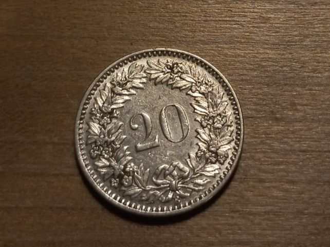 Tutti le monete: 20 Rappen 1929 – Usato da Zürich venduto da Hofzgee 1