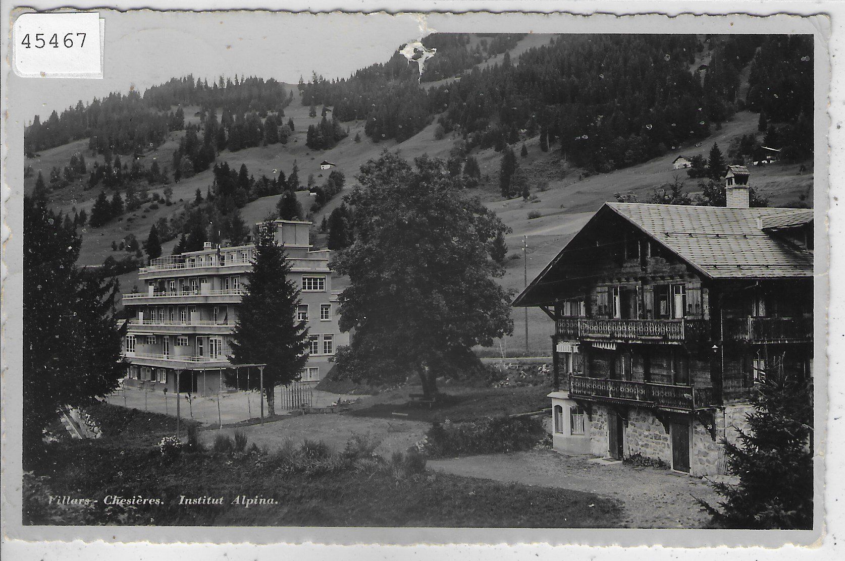 Cartoline postali: Villars-Chesieres - Institut Alpina – Difettoso da Ettingen venduto da Kartenplanet