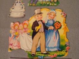 ❗Nun = 4.50 Fr. !!❗alte Oblate - Bilder HOCHZEIT - 60iger J