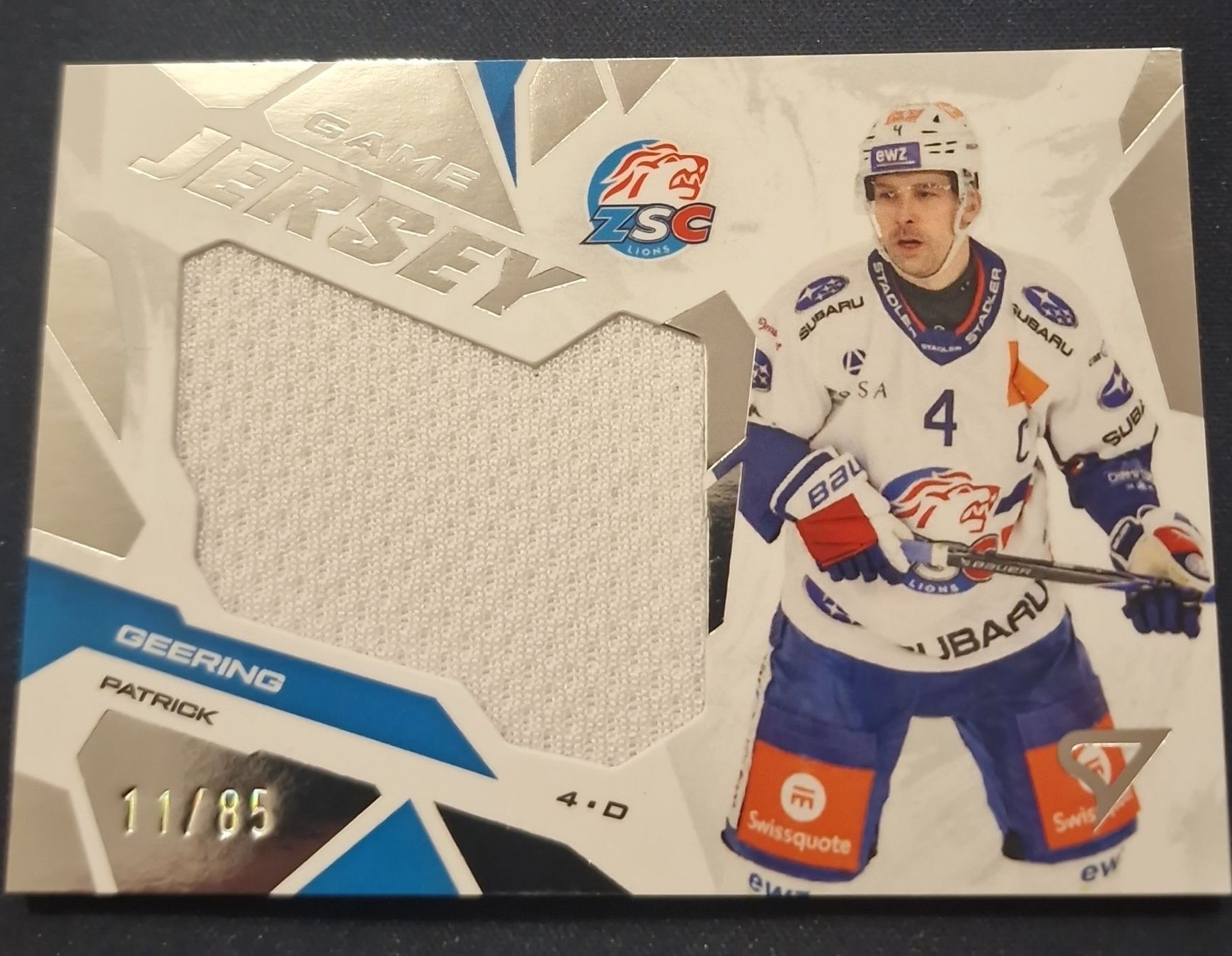 Sportzoo Sammelbilder & Trading cards: ZSC Patrick Geering Game Jersey 11/85 – Neu (gemäss Beschreibung) aus Bürglen UR von Snuffinski90