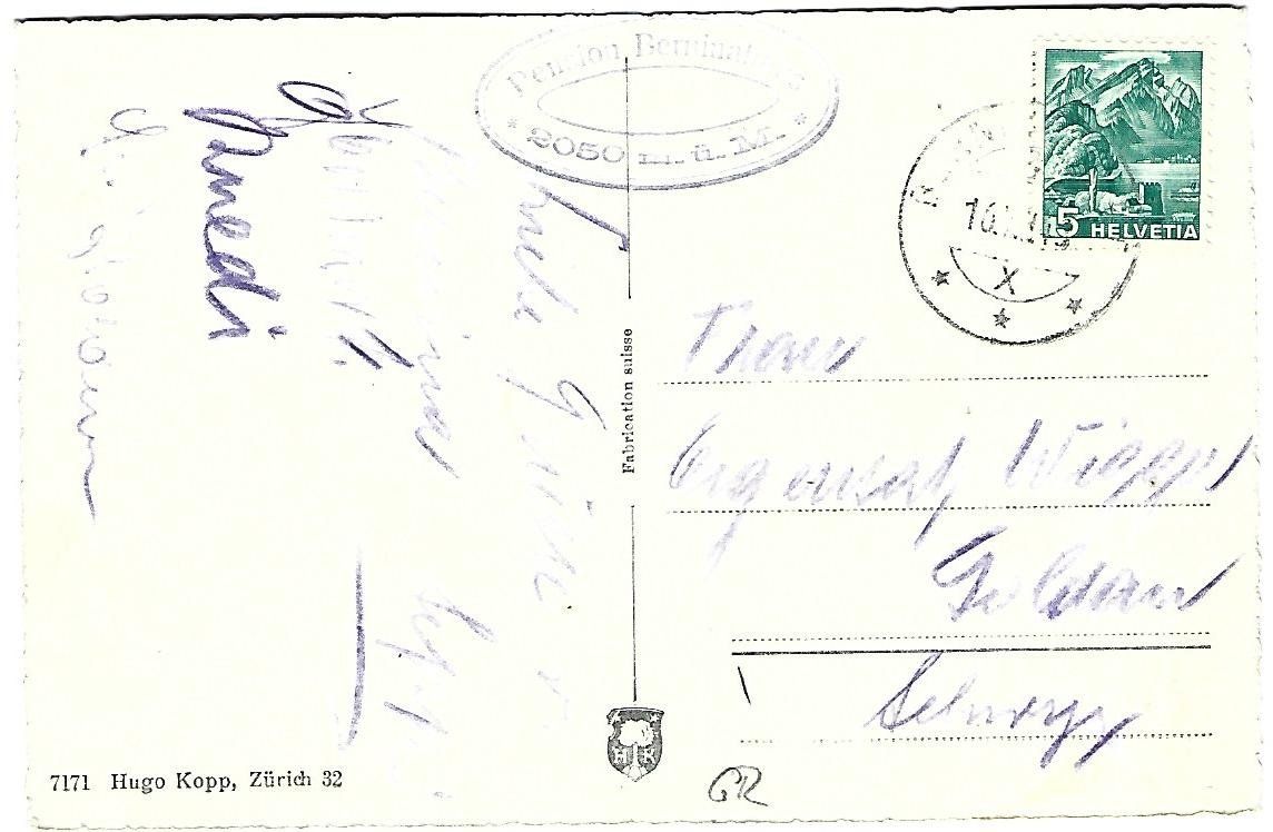 Cartoline postali: Berninagruppe mit Berninabahn – Usato da Wetzikon ZH venduto da Brulu100 1