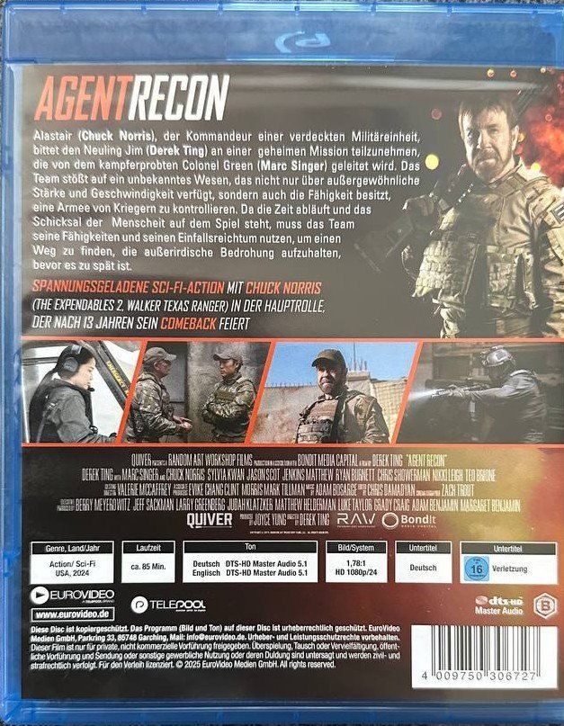 Tutti i DVDs: Agent Recon Blu-ray - Action mit Chuck Norris - Neu! – Usato da Beringen venduto da Mantafisch1 1
