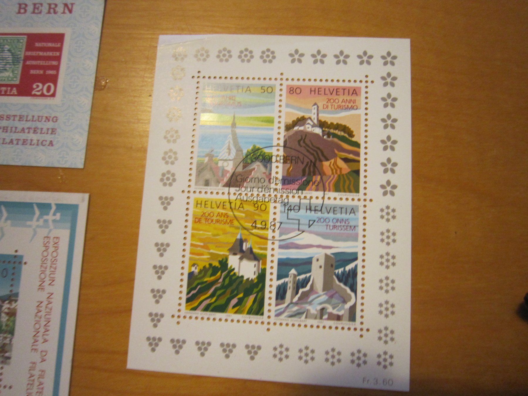 Alle Briefmarken: B1 Drei schöne Blöcke – Gebraucht aus Giubiasco von sal_9j6w 3