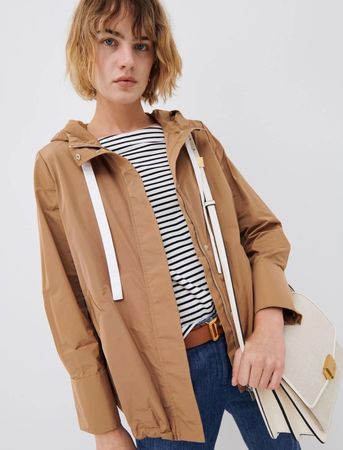 Marella Sport Regen Jacke ERESIA beige mit Kapuze Gr 40