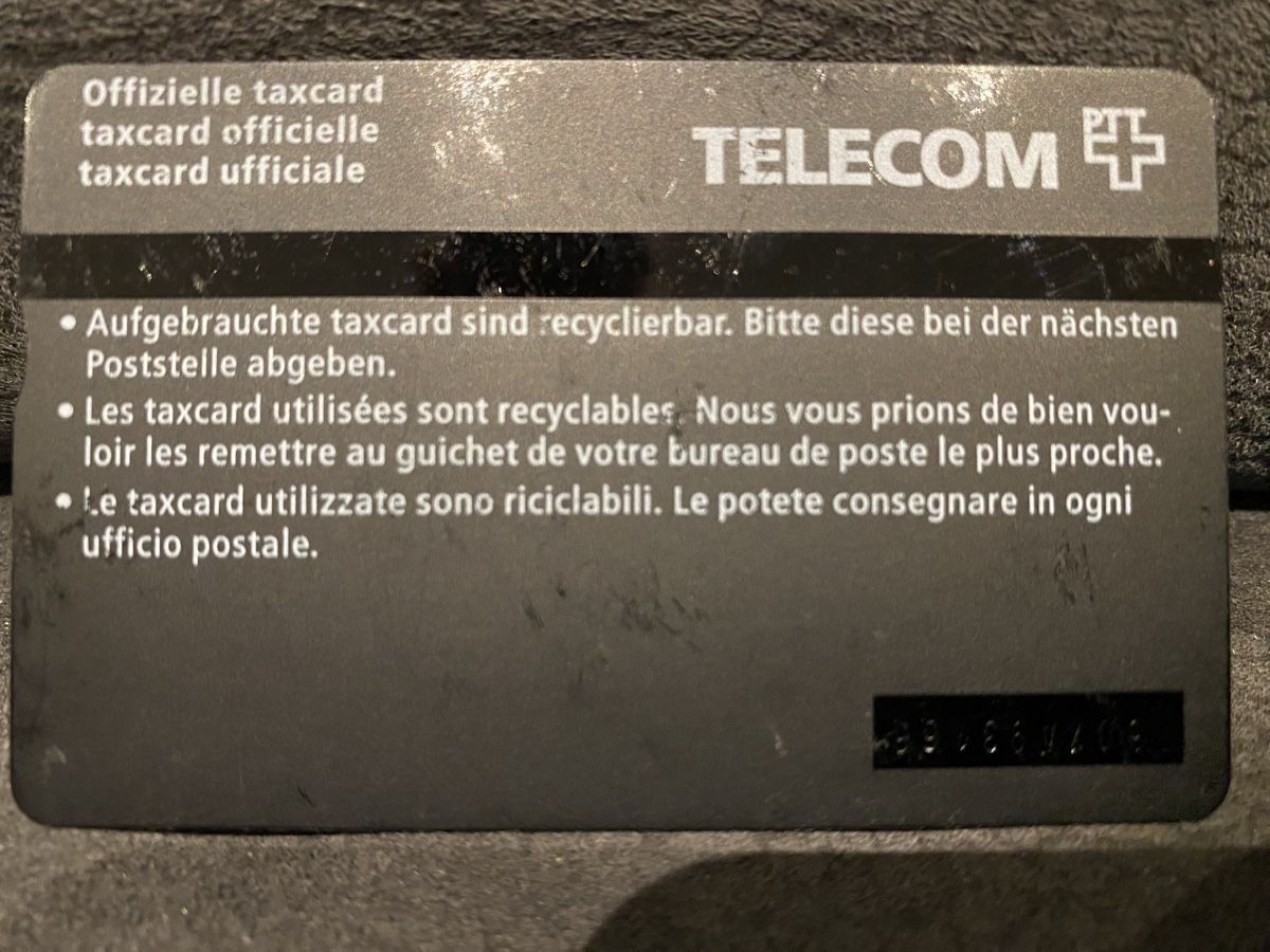 Schede telefoniche: Taxcard 607A – Usato da Lausanne venduto da babacard10 1