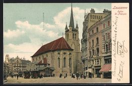 Lausanne, Eglise St. Francois, Strassenb