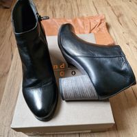 Leder Ankle Boots "Hundred 100", Gr. 39, schwarz