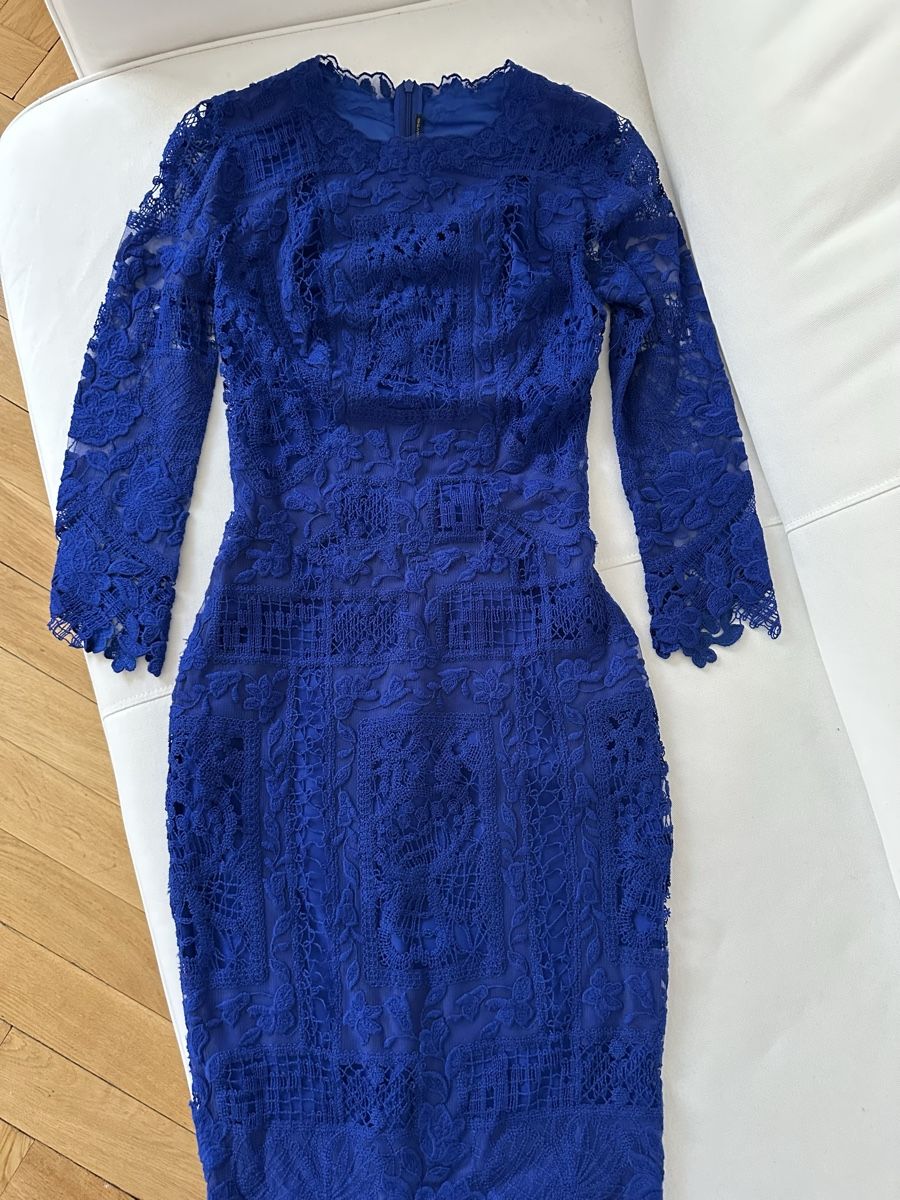 Ermanno Scervino Vestiti: Ermanno Scervino Spitzenkleid blau Groesse 40 – Usato da Zollikon venduto da _M65_ 6