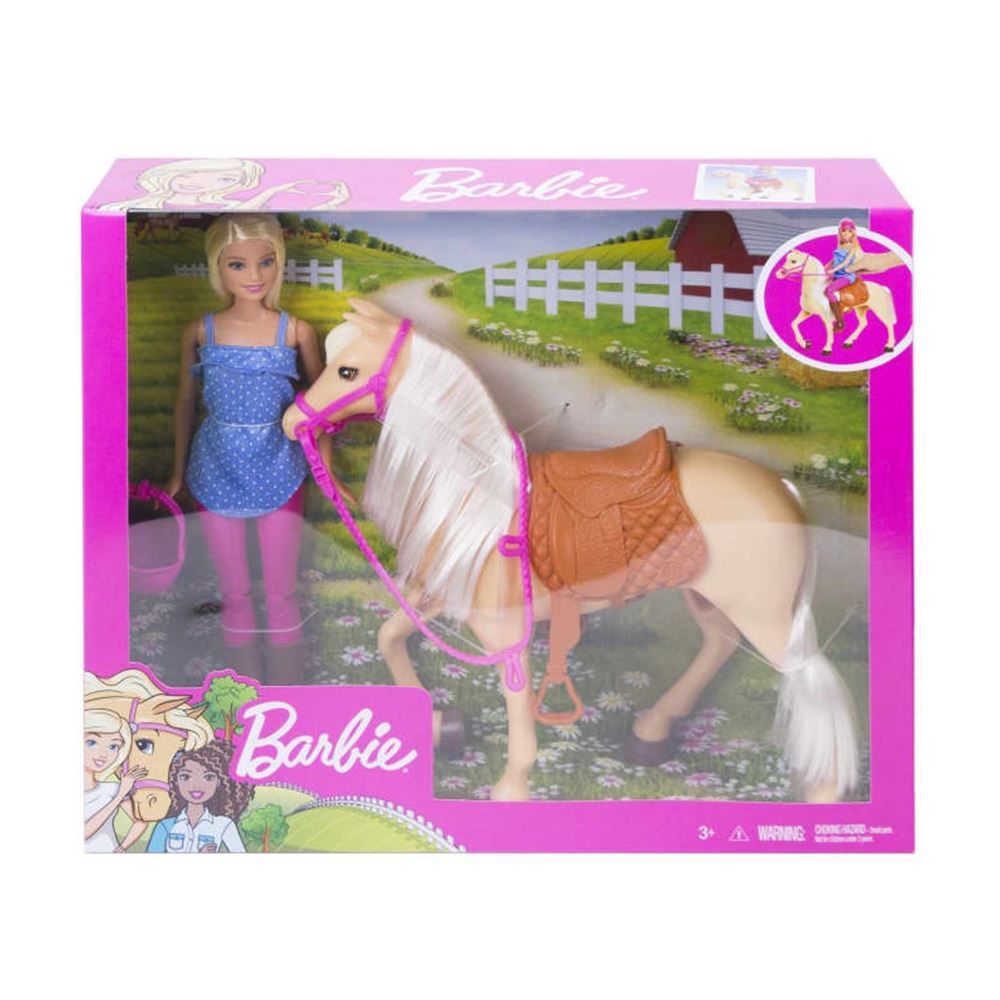 Bambole: Barbie Puppe Blond mit Pferd – Nuovo e nell'imballaggio originale da Wettingen venduto da Swala 1