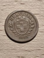 uralte seltene 1rappen münze von 1863 bronze