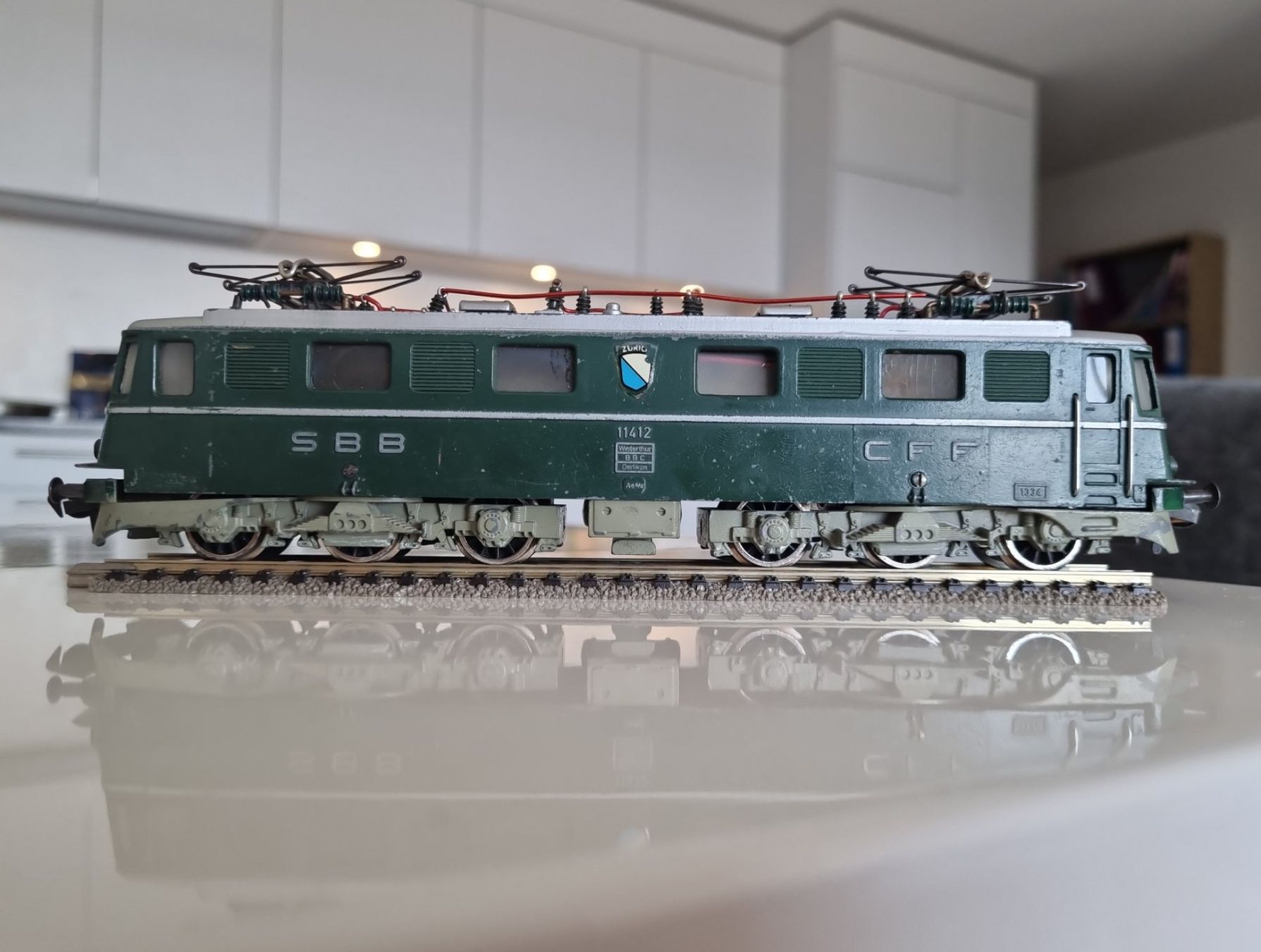 Fleischmann Modellini di ferrovie: Fleischmann SBB Ae 6/6 E-Lok 4370  H0 GS – Usato da Zürich venduto da nibadi 2