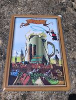Blechschild "Münchner Kindl" mit Bier & Stadtsiluete
