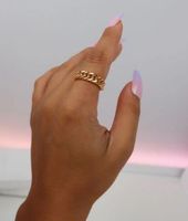Bague chaine en acier inoxydable taille 54