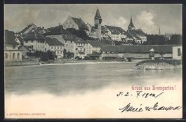 Bremgarten /AG, Ortspanorama vom Wasser 