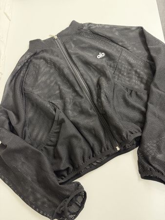 Alo Yoga Jacke Mesh Damen Schwarz  Standardgröße