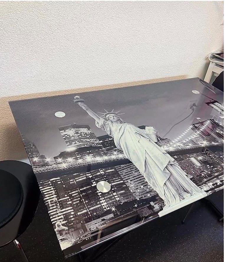 Tavoli: Glastisch New York Skyline, 120/75 – Usato da bern venduto da nani123