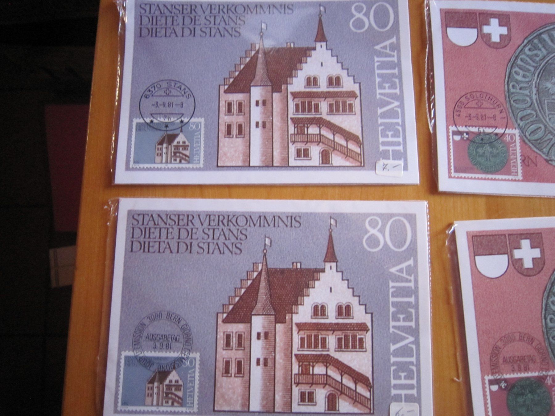 Tutti i francobolli: CH 1981 FDC Serien und einzeln und Maximumkarten – Usato da Gordola venduto da Polentaefung 3