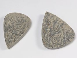 Dendritenkalk/Psilomelane Steine 2Stk. ca.31mm