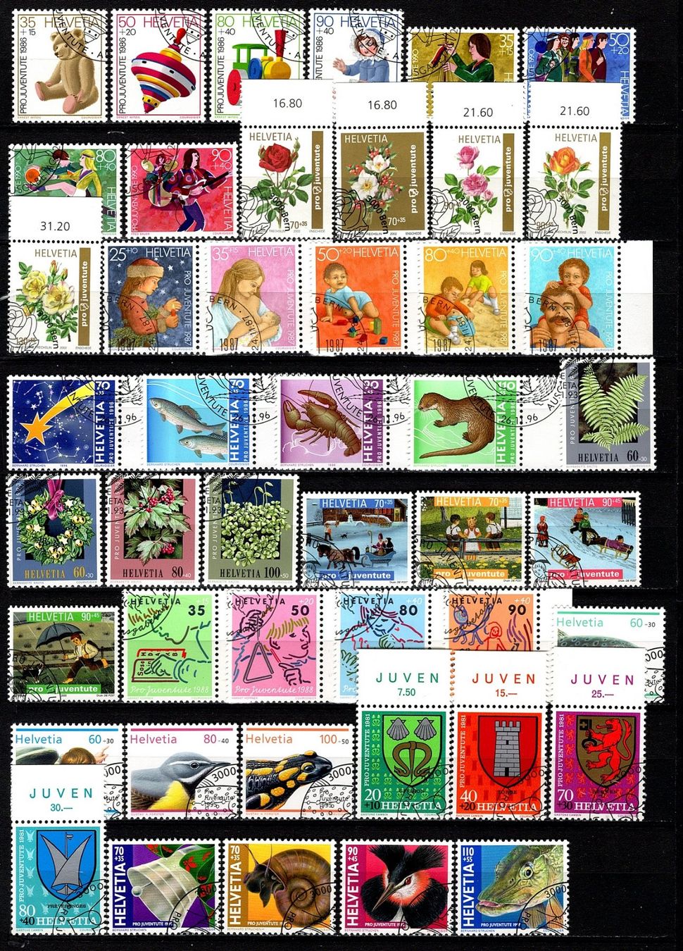 Alle Briefmarken: Serien Pro Juventute (803) – Gebraucht aus Burgdorf von blinky01