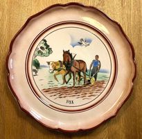 1947 Alter Wandteller - DESA AG Steffisburg - Pferd & Ochse