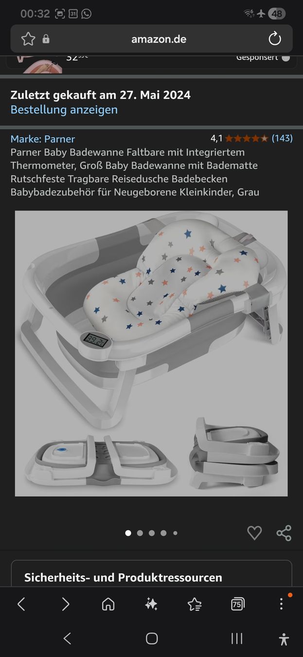 Vasche da bagno: Faltbare Babybadewanne – Nuovo (secondo la descrizione) da Saland venduto da Rose0109 4