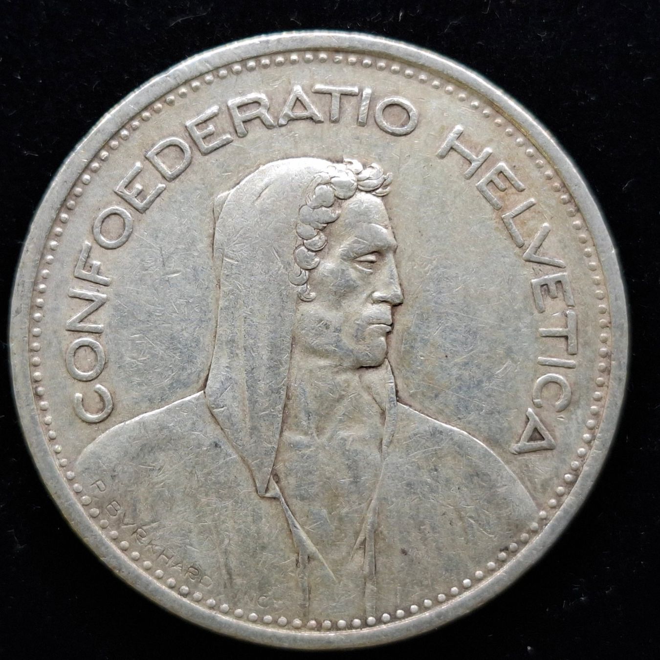Tutti le monete: 5Fr. 1952 vorz Silber 835/1000 – Usato da Bern 14 venduto da rvonmay 1