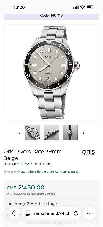 Oris Uhren: Oris Divers Date 39mm – Gebraucht aus Zürich von timeio-swapwatch 1