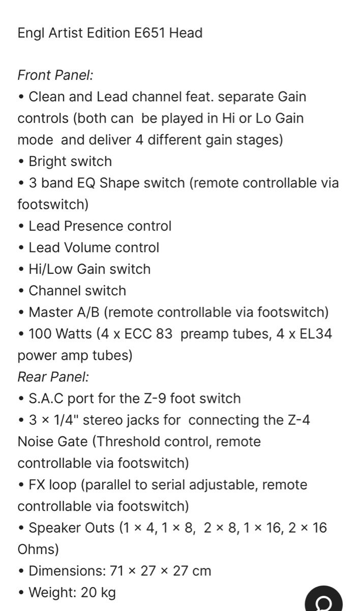 Engl Amplificatori: Engl Artist fast wie NEU – Usato da La Neuveville venduto da Mili. 3