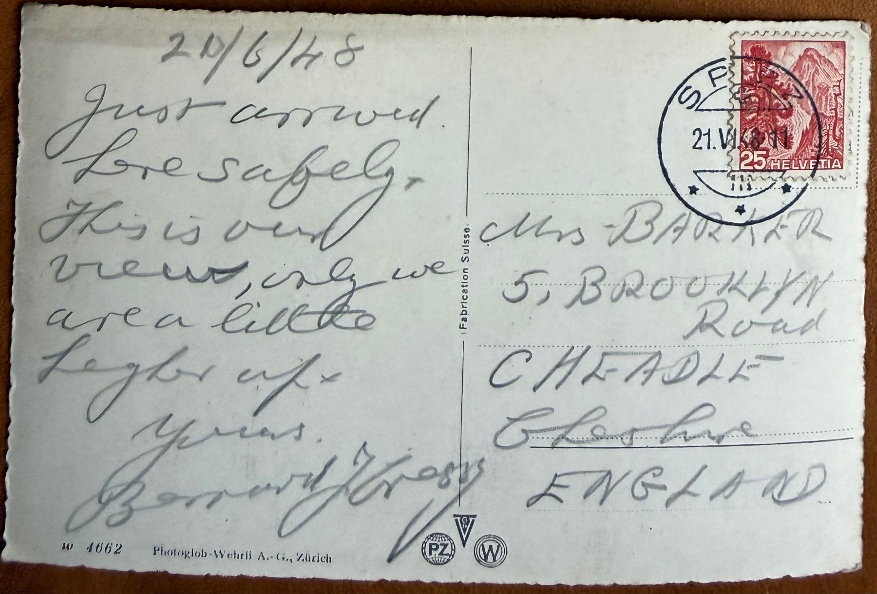 Cartoline postali: Spiez - 1948 – Usato da Lutry venduto da Ediego 1