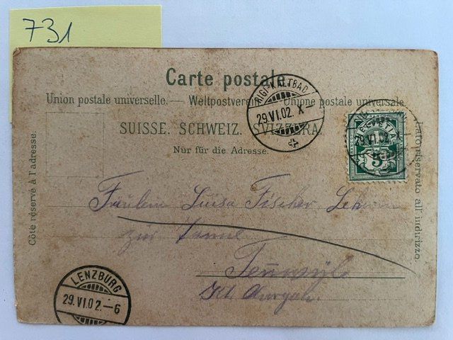 Cartoline postali: Gruss vom Rigi, 1902 – Usato da Niederwil AG venduto da dahu75 1