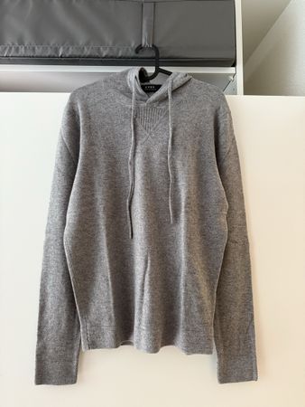 Grauer Yves Kaschmir-Hoodie, neu, Grösse M