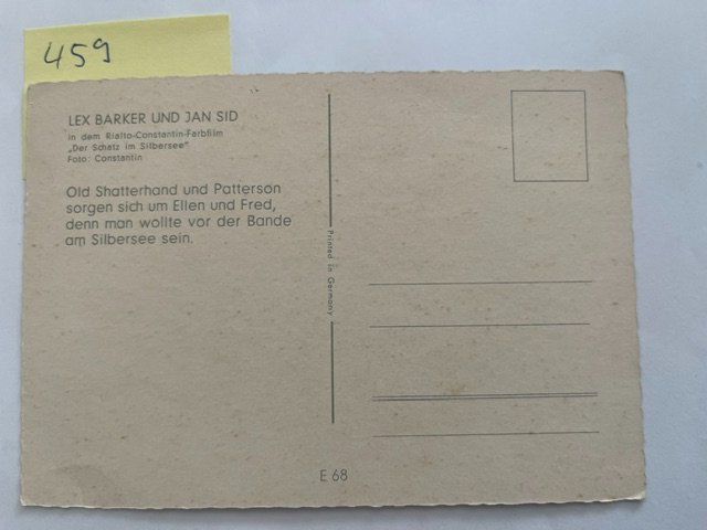 Cartoline postali: Ansichtskarte Old Shatterhand und Patterson im Silbersee – Usato da Niederwil AG venduto da dahu75 1